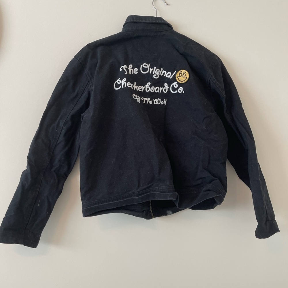 The Original Checkerboard Co. Vans Embroidered Black Jean Jacket
